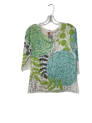 Before Again Size Large White Floral Pre-Owned Top- Ladies