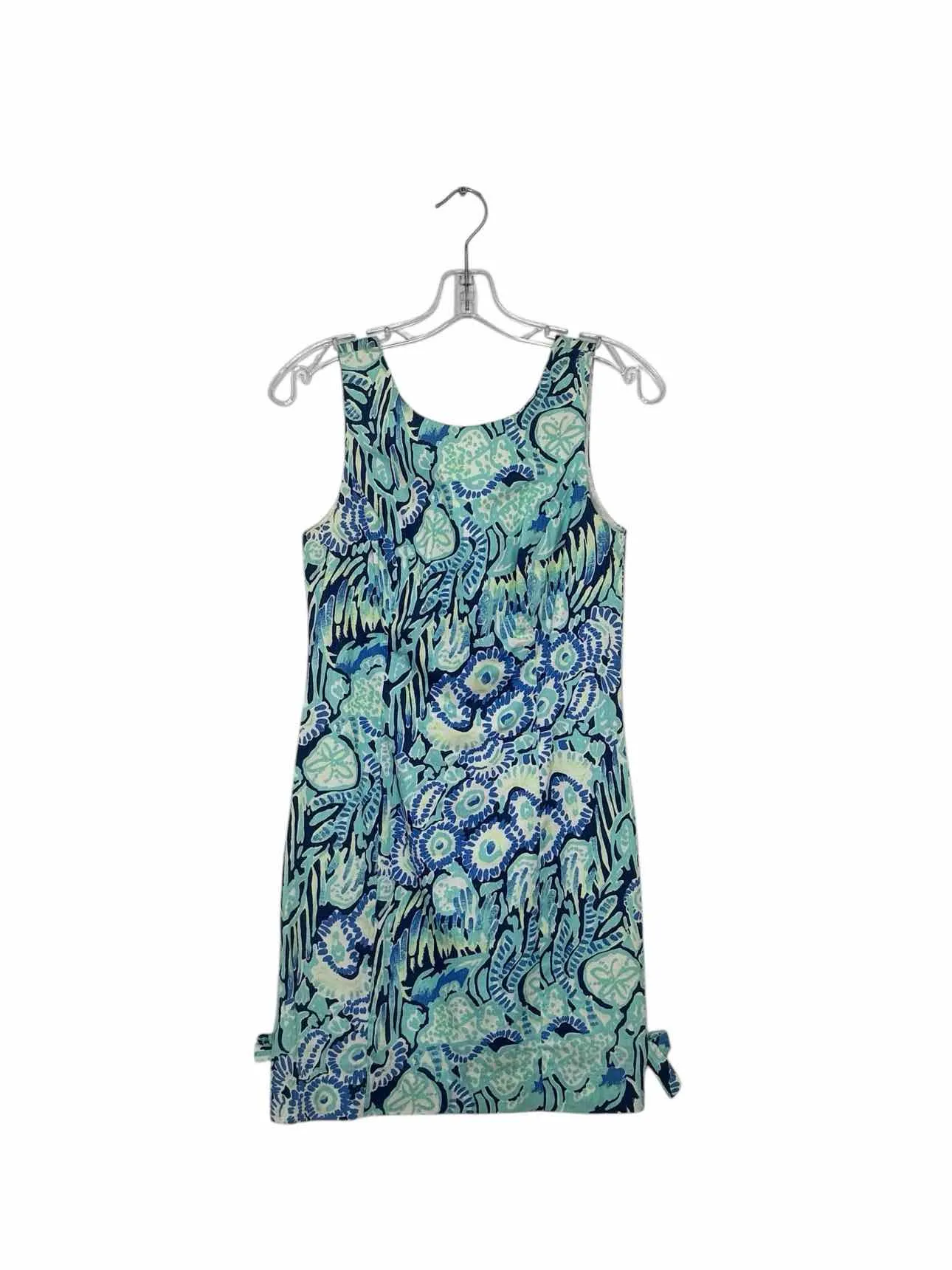 Lilly Pulitzer Size 0 Blue Print Pre-Owned Dress- Ladies
