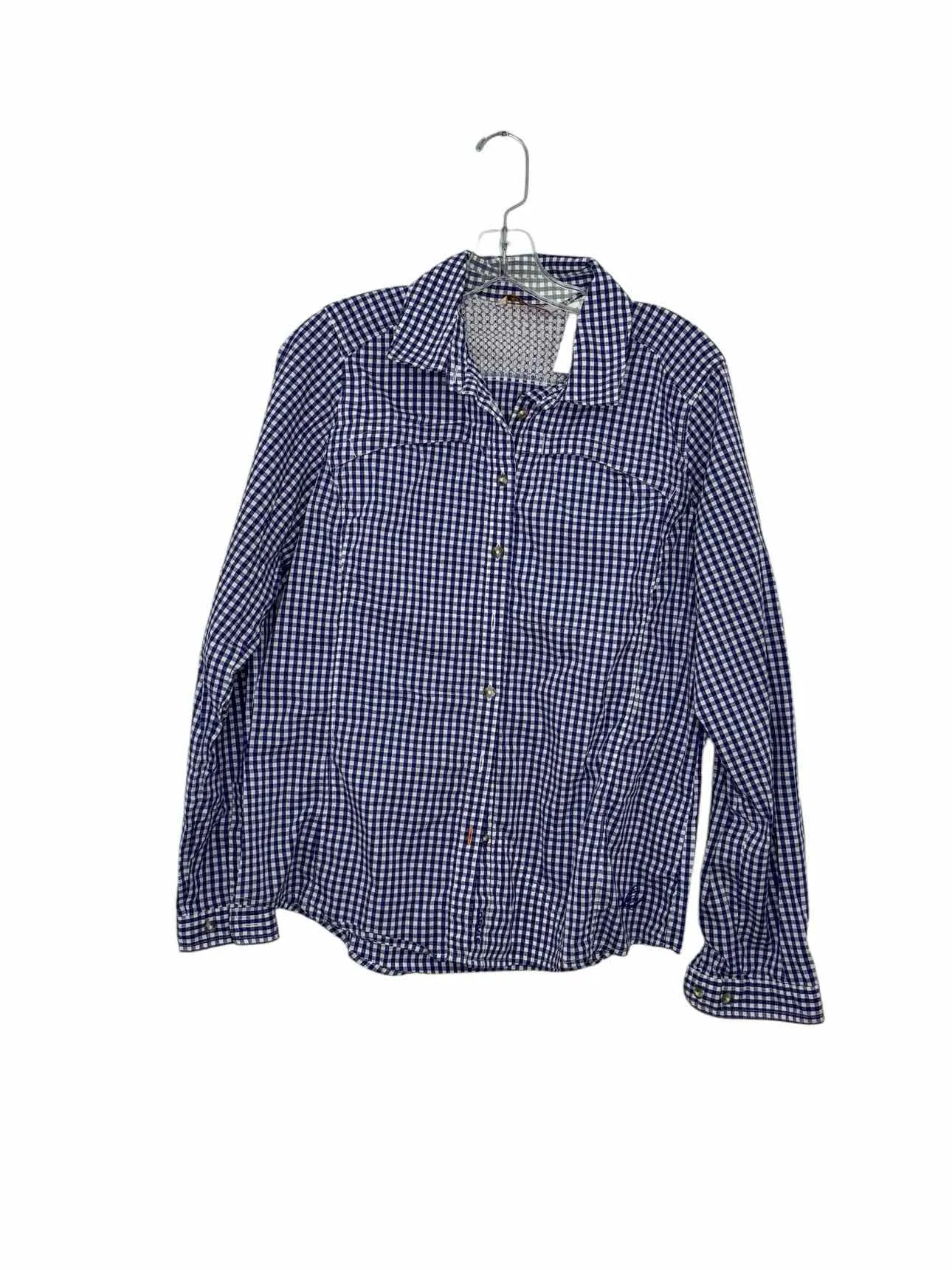 Orvis Size Medium Blue Print Pre-Owned Shirt- Ladies