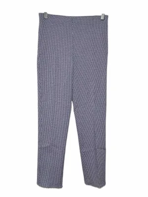 Sara Campbell Size 8 Blue Print Pre-Owned Pants- Ladies