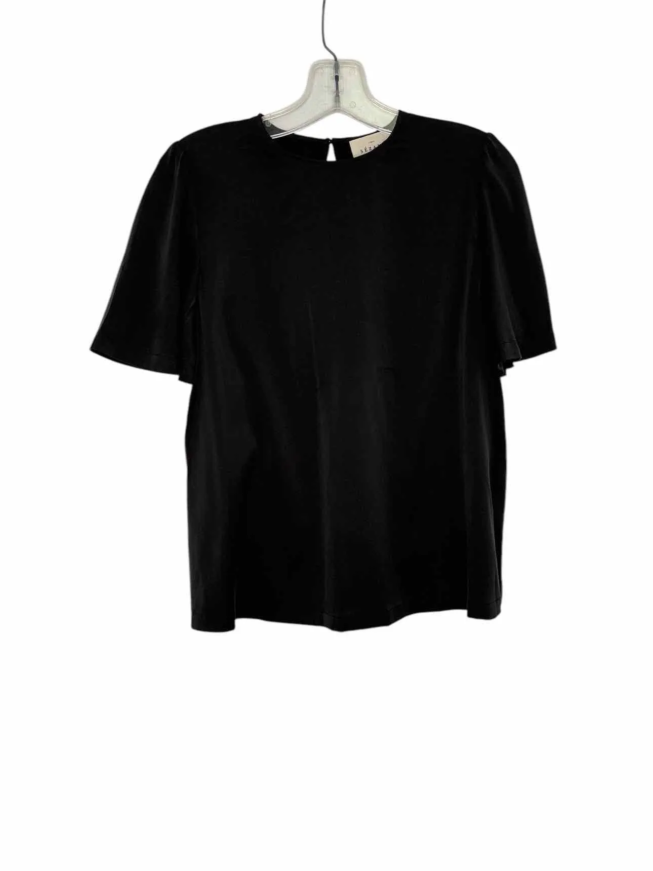 Sezane Size Medium Black Pre-Owned Top- Ladies