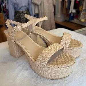 Stuart Weitzman Size 7 Straw Footwear- NWOB Shoes- Ladies