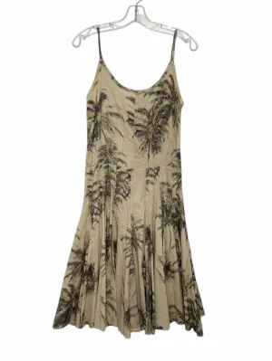 Tori Richards Size 8 Beige Print Pre-Owned Dress- Ladies
