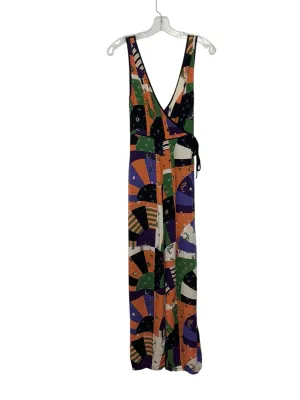Urban Outfitters Size 0 Orange Print Pre-Owned Jumpsuit- Ladies