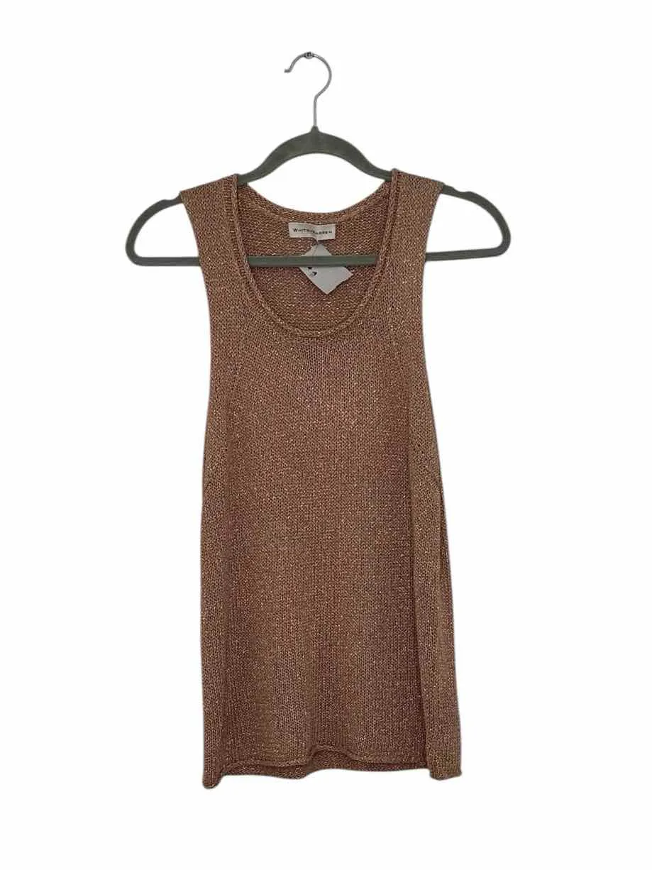 White & Warren Size Medium Beige Pre-Owned Tank Top- Ladies
